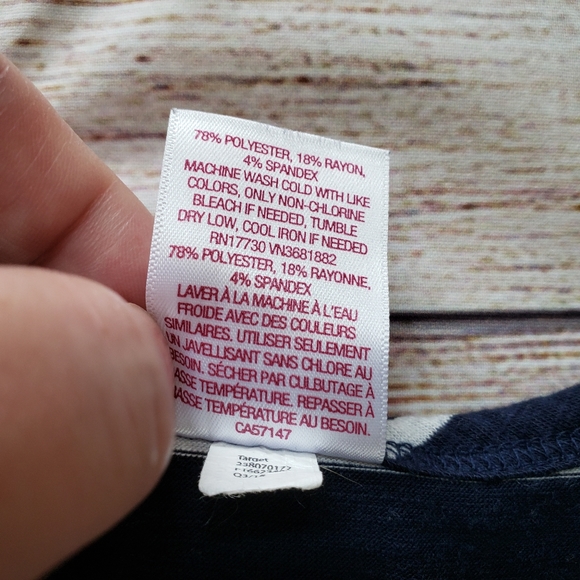 Merona Navy White Stripe Sleeveless Maxi Dress M - Picture 4 of 10